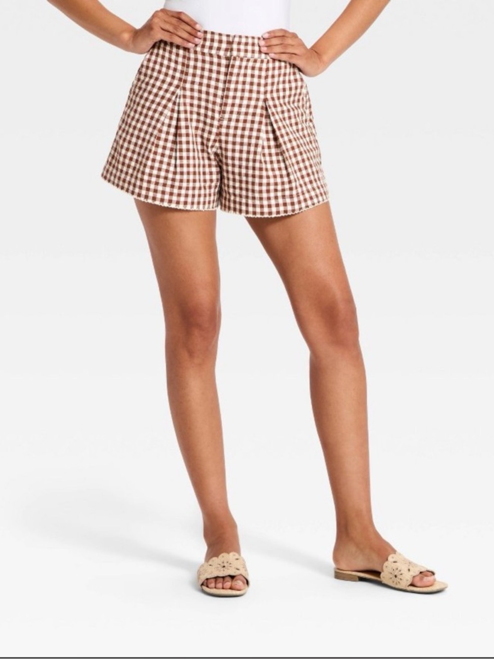 NWT Gingham Shorts
